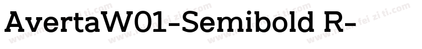 AvertaW01-Semibold R字体转换